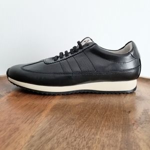 Zara Leather Sneakers Black Cream EU 39 US 8  NWT